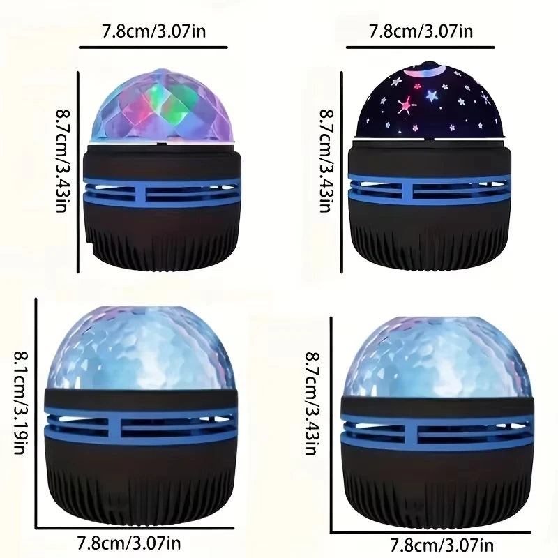 Projetor de estrelas, projetor de galáxias, projetor de ondas do oceano, luz noturna para decoração de quarto com padrões de 7 cores