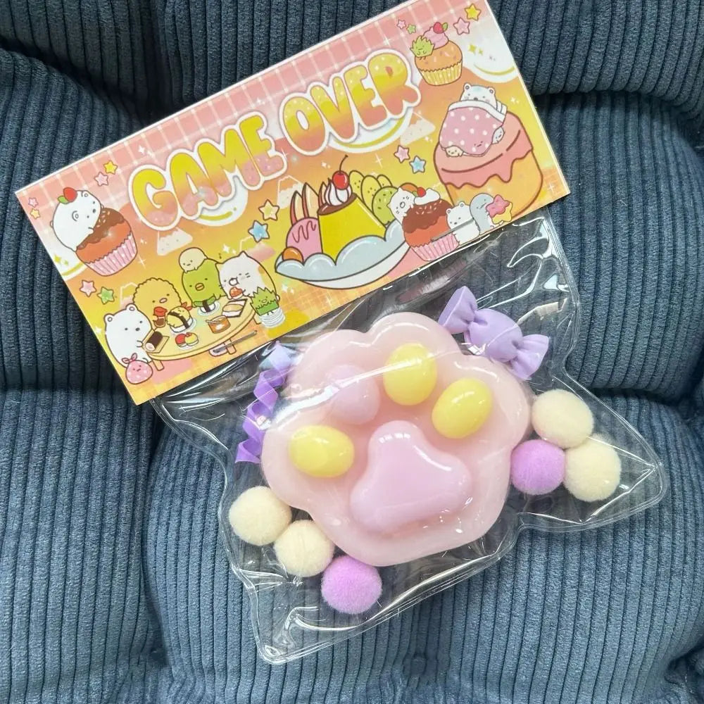 NOVO Brinquedo Fidget Anti-stress Mini Kawaii Pata de Gato TPR Pata de Gato Pequena Rosa Bonito Pé de Gato Brinquedo de Descompressão Brinquedo de Apertar