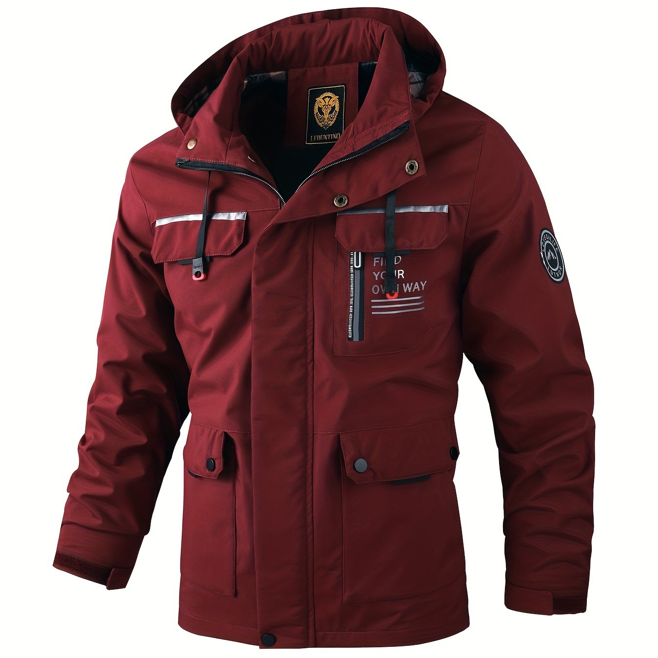 Casaco corta-vento casual masculino