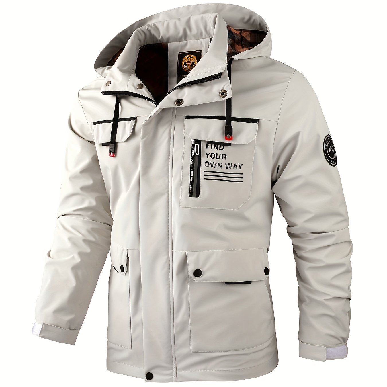 Casaco corta-vento casual masculino