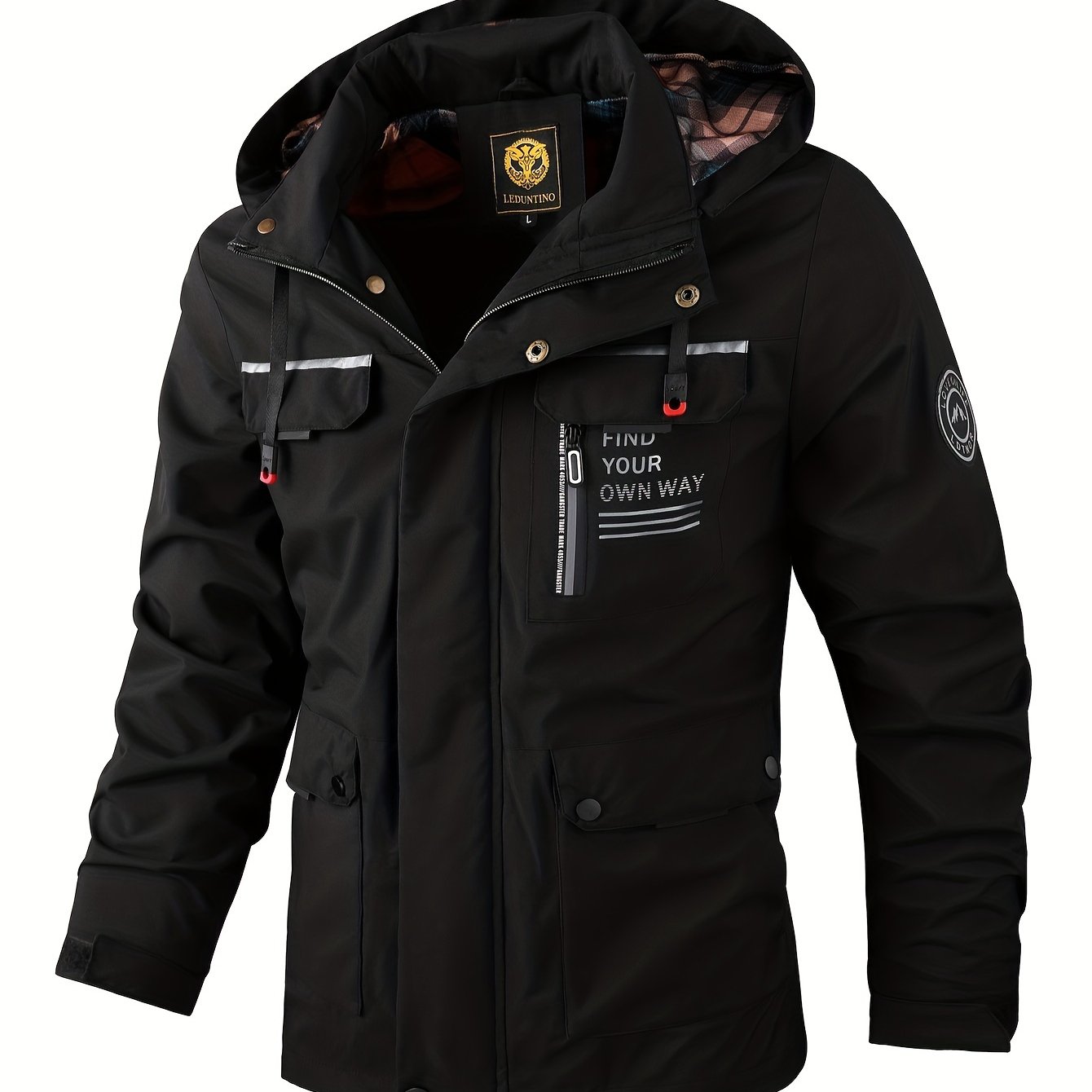 Casaco corta-vento casual masculino