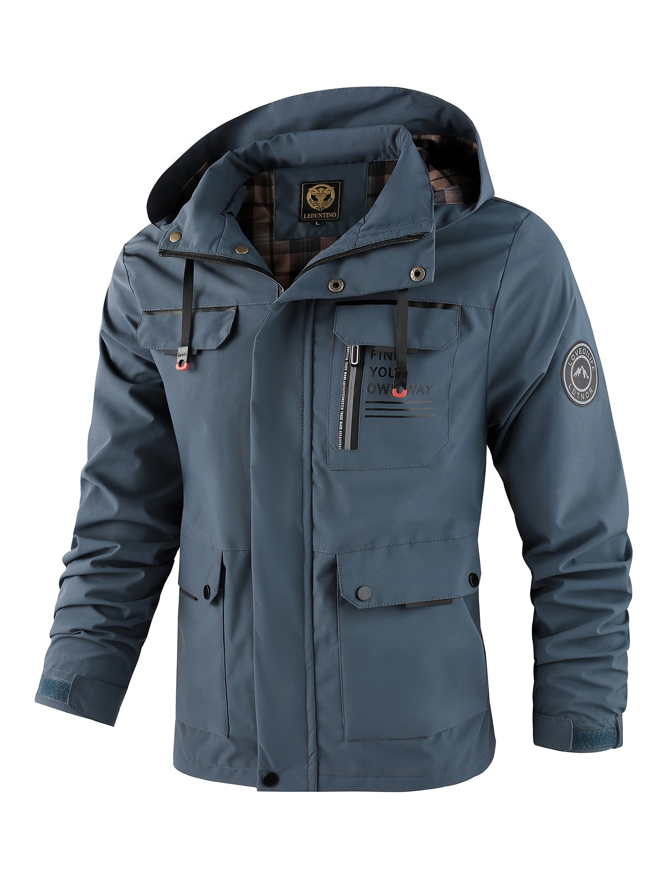 Casaco corta-vento casual masculino