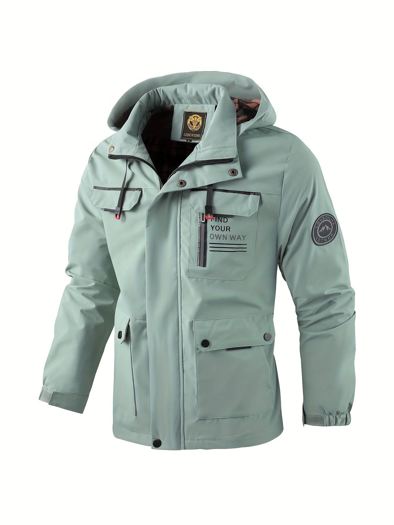 Casaco corta-vento casual masculino