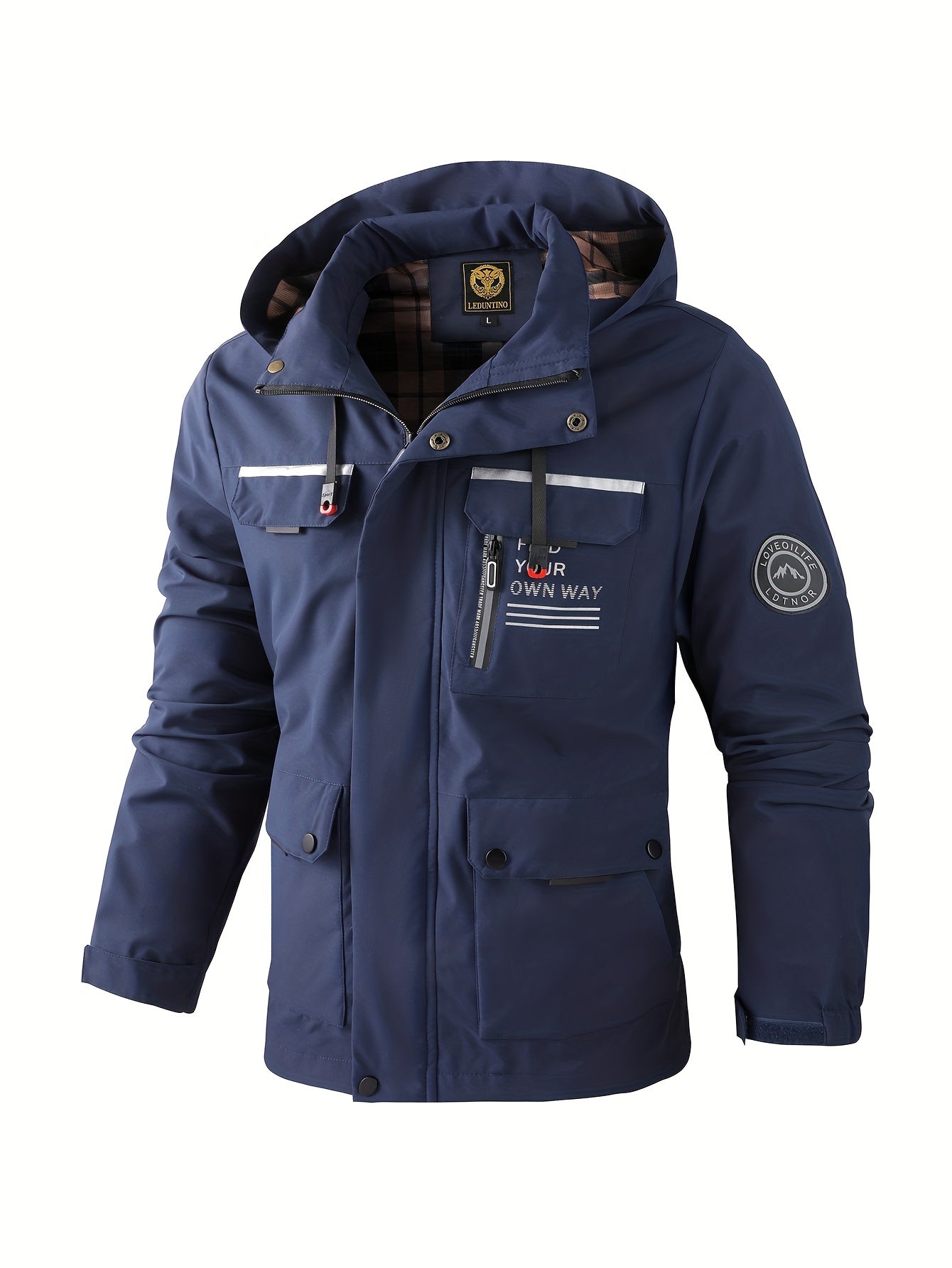 Casaco corta-vento casual masculino