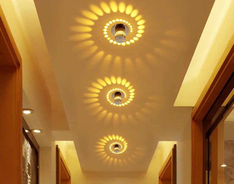 Luminária de Parede para Corredor com LED que Muda de Cor