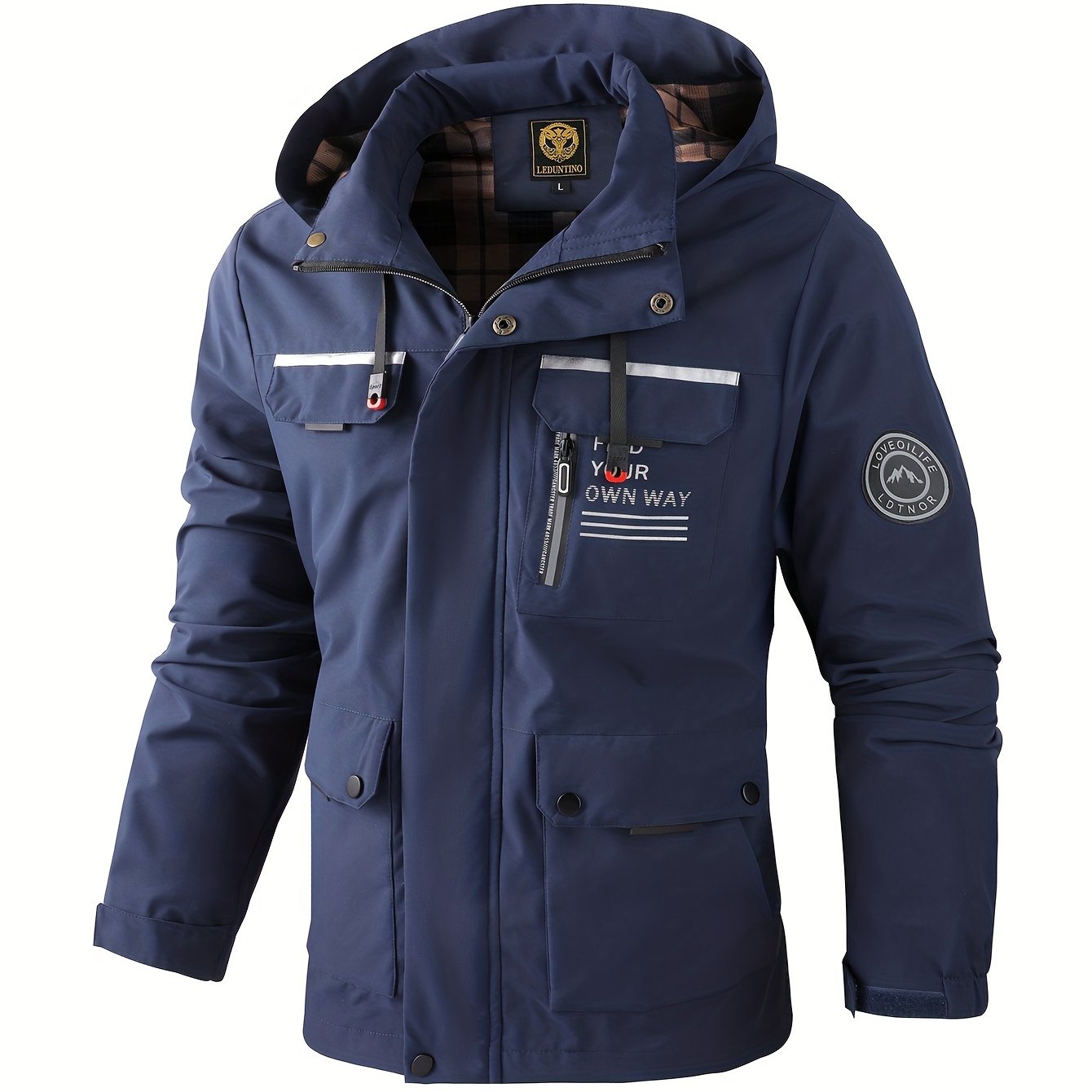 Casaco corta-vento casual masculino