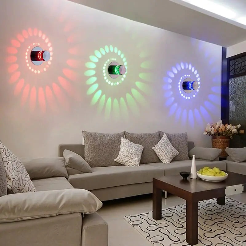 Luminária de Parede para Corredor com LED que Muda de Cor