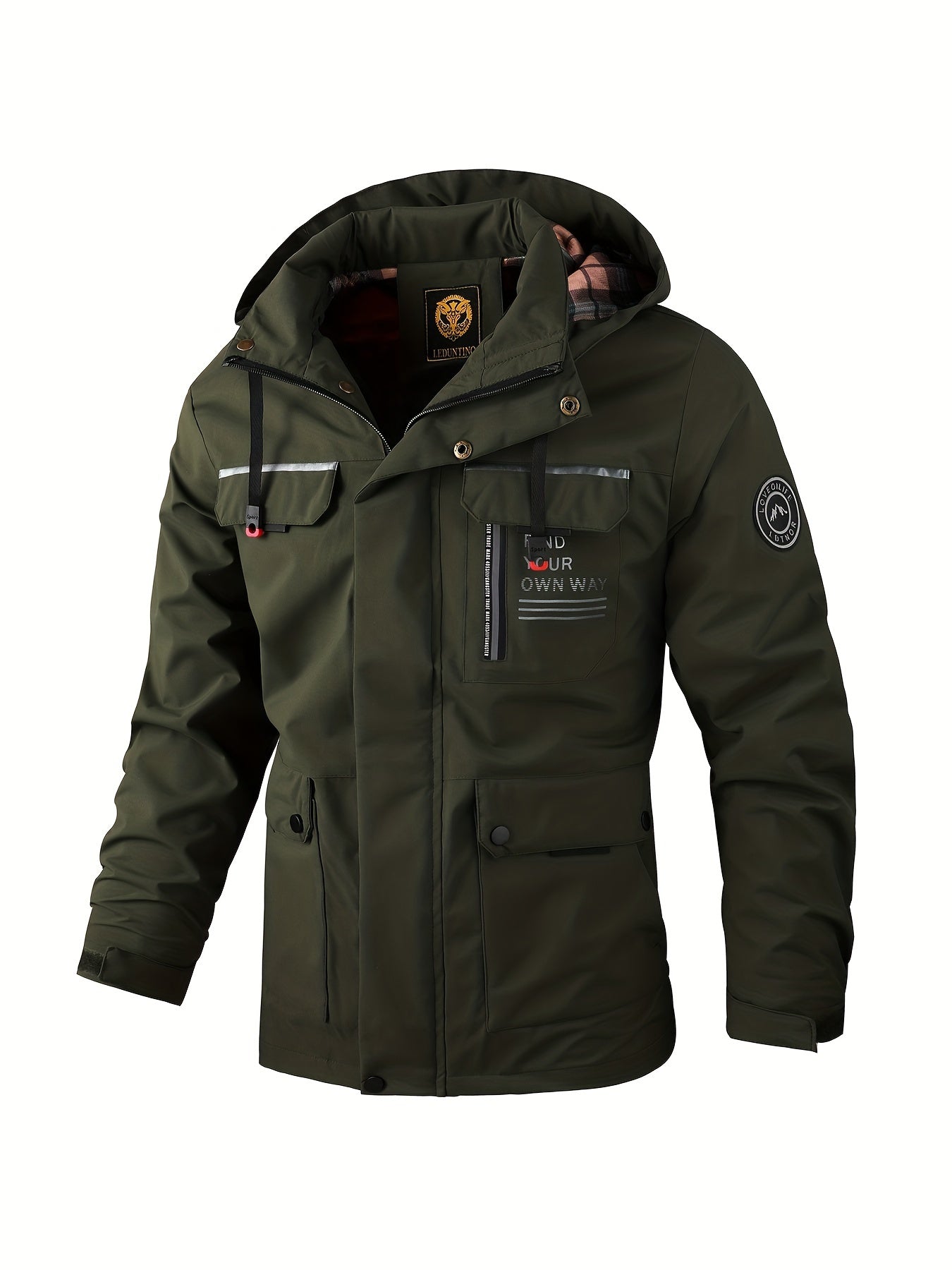Casaco corta-vento casual masculino