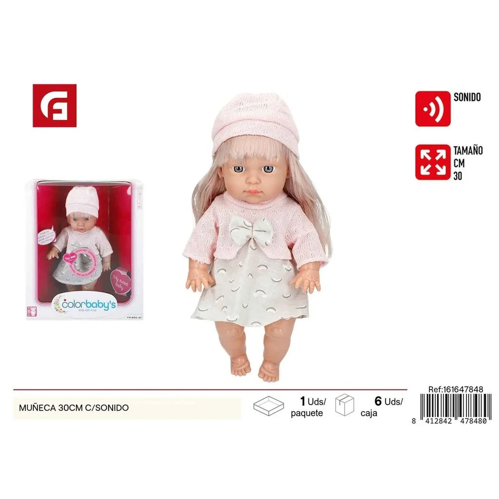 Boneca de 30 cm com som