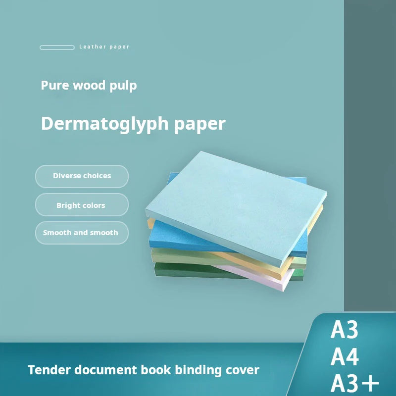 Papel de couro texturado colorido A4 230g,