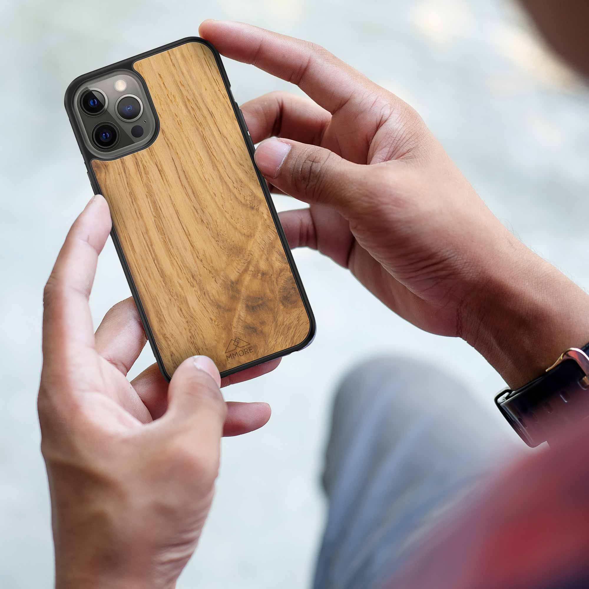 Capa de telemóvel em madeira de carvalho Oak Wood