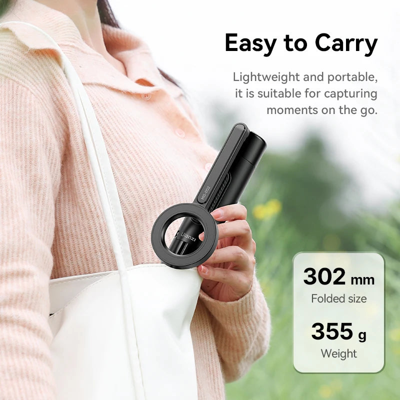 Tripé extensível para selfies com stick magnético para iPhone 16, 15, 14 e 13 para fotografia e vlog/ Ulanzi MG-002 Max 1,64 m / MG-003 Pro 1,36 m