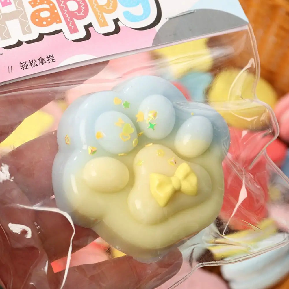NOVO Brinquedo Fidget Anti-stress Mini Kawaii Pata de Gato TPR Pata de Gato Pequena Rosa Bonito Pé de Gato Brinquedo de Descompressão Brinquedo de Apertar