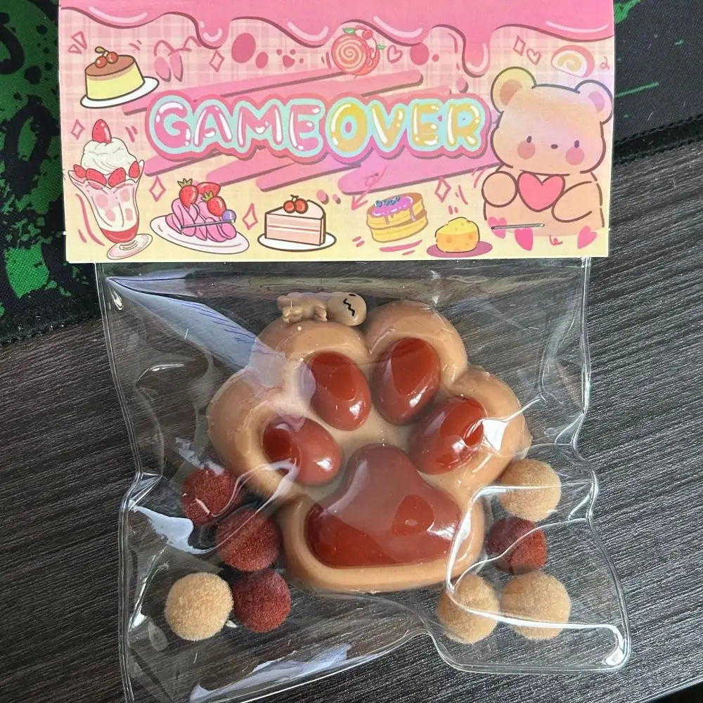 NOVO Brinquedo Fidget Anti-stress Mini Kawaii Pata de Gato TPR Pata de Gato Pequena Rosa Bonito Pé de Gato Brinquedo de Descompressão Brinquedo de Apertar