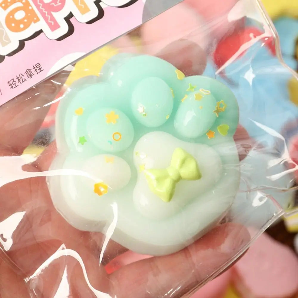 NOVO Brinquedo Fidget Anti-stress Mini Kawaii Pata de Gato TPR Pata de Gato Pequena Rosa Bonito Pé de Gato Brinquedo de Descompressão Brinquedo de Apertar
