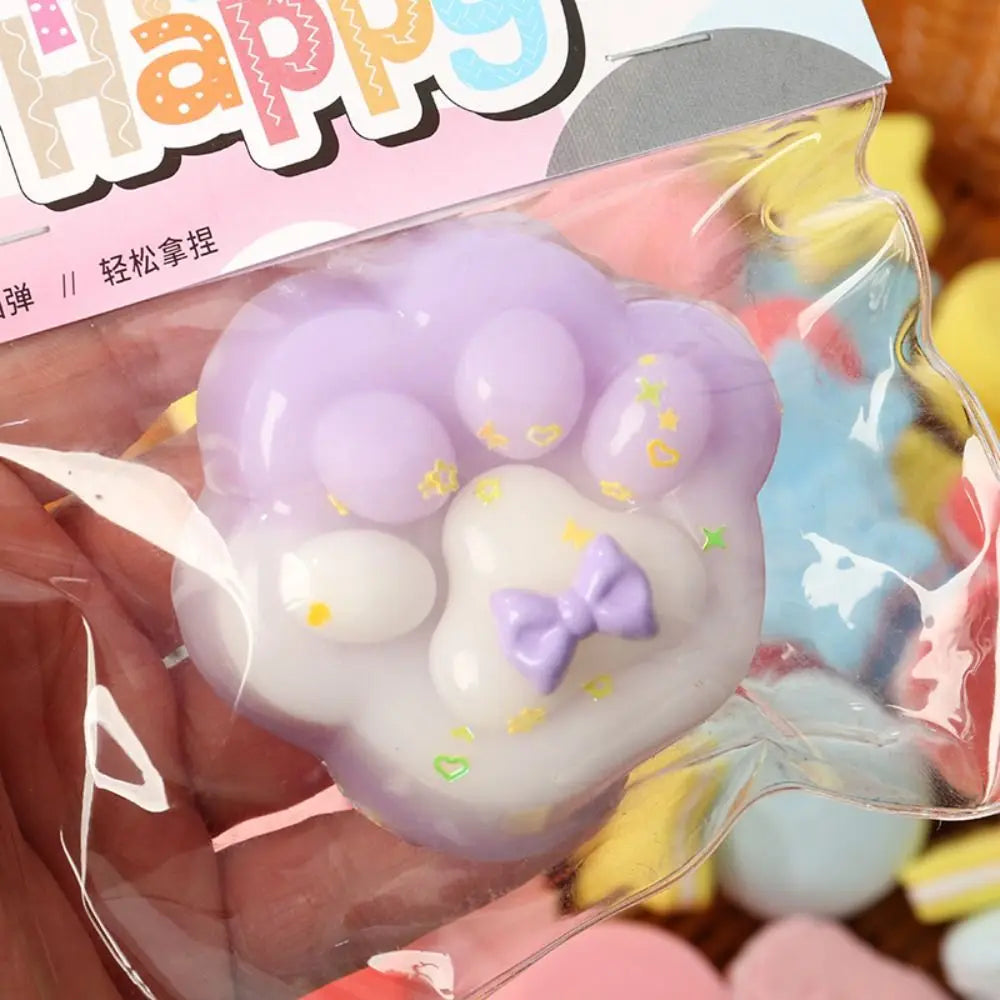 NOVO Brinquedo Fidget Anti-stress Mini Kawaii Pata de Gato TPR Pata de Gato Pequena Rosa Bonito Pé de Gato Brinquedo de Descompressão Brinquedo de Apertar