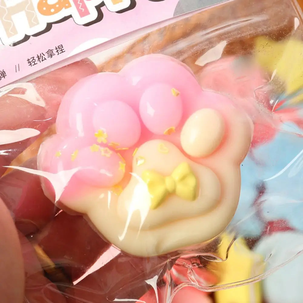 NOVO Brinquedo Fidget Anti-stress Mini Kawaii Pata de Gato TPR Pata de Gato Pequena Rosa Bonito Pé de Gato Brinquedo de Descompressão Brinquedo de Apertar