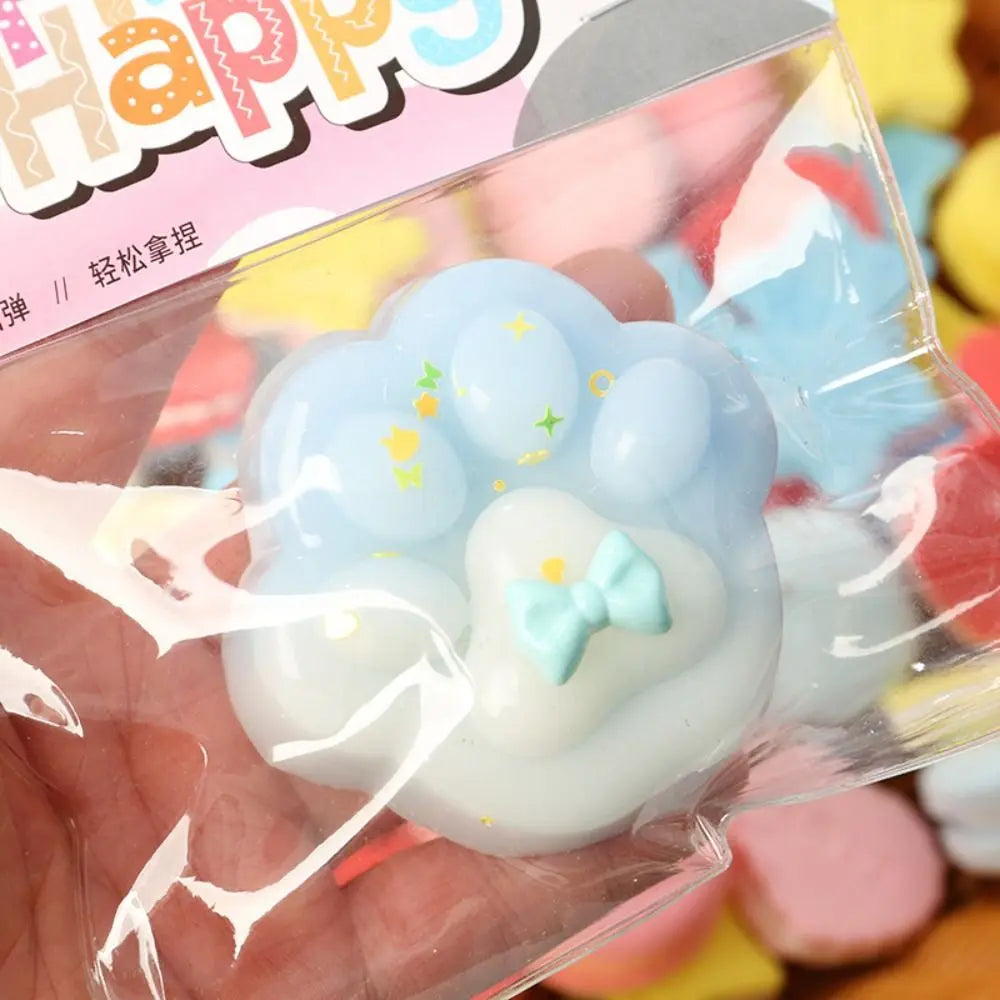 NOVO Brinquedo Fidget Anti-stress Mini Kawaii Pata de Gato TPR Pata de Gato Pequena Rosa Bonito Pé de Gato Brinquedo de Descompressão Brinquedo de Apertar