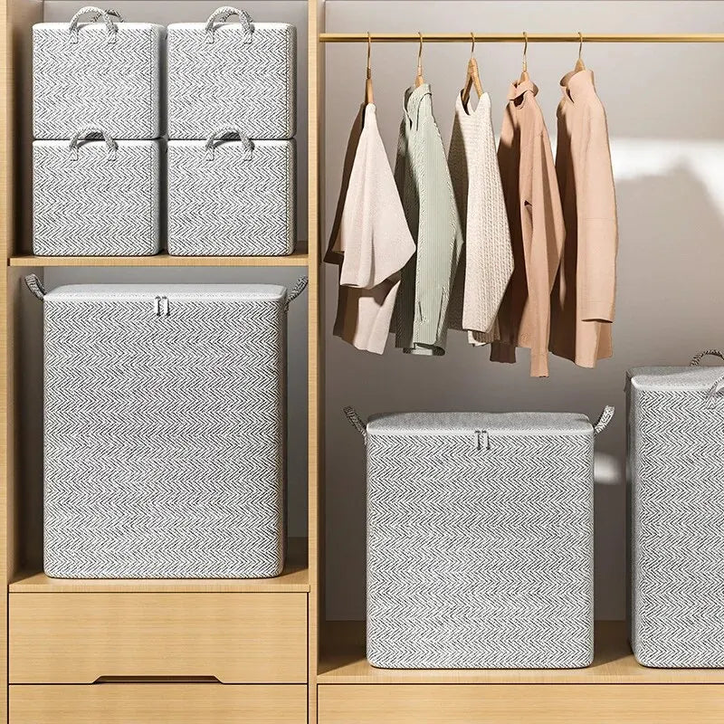 Caixa de armazenamento de grande capacidade para uso doméstico, organizador de guarda-roupas