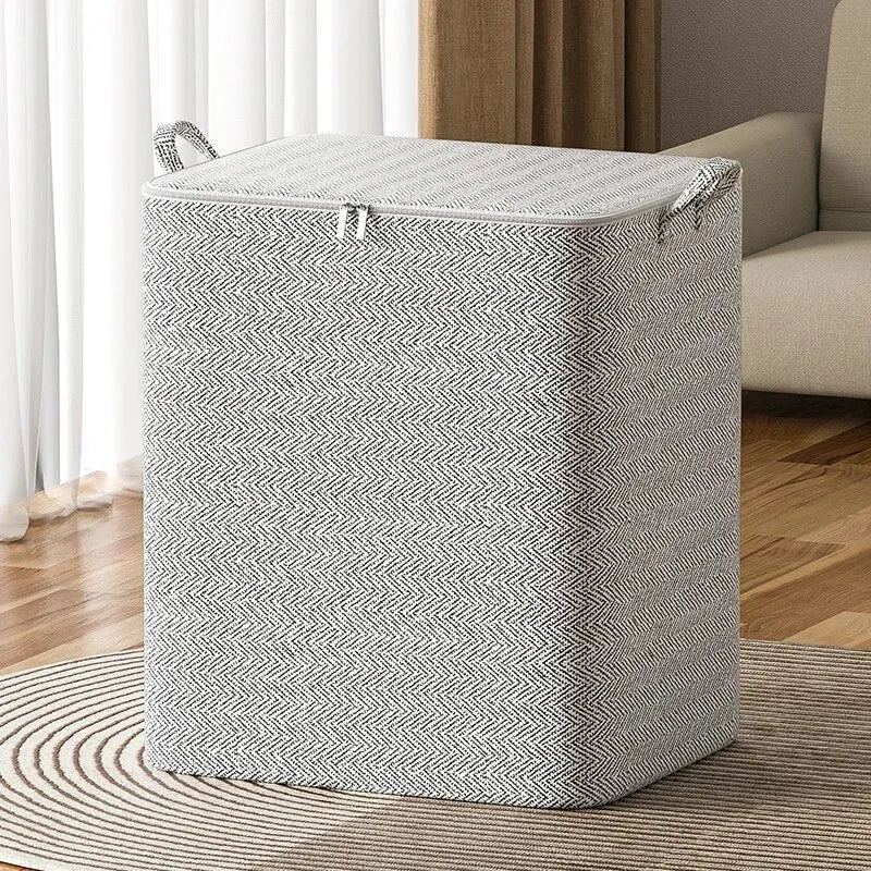 Caixa de armazenamento de grande capacidade para uso doméstico, organizador de guarda-roupas
