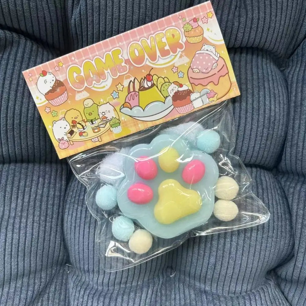 NOVO Brinquedo Fidget Anti-stress Mini Kawaii Pata de Gato TPR Pata de Gato Pequena Rosa Bonito Pé de Gato Brinquedo de Descompressão Brinquedo de Apertar