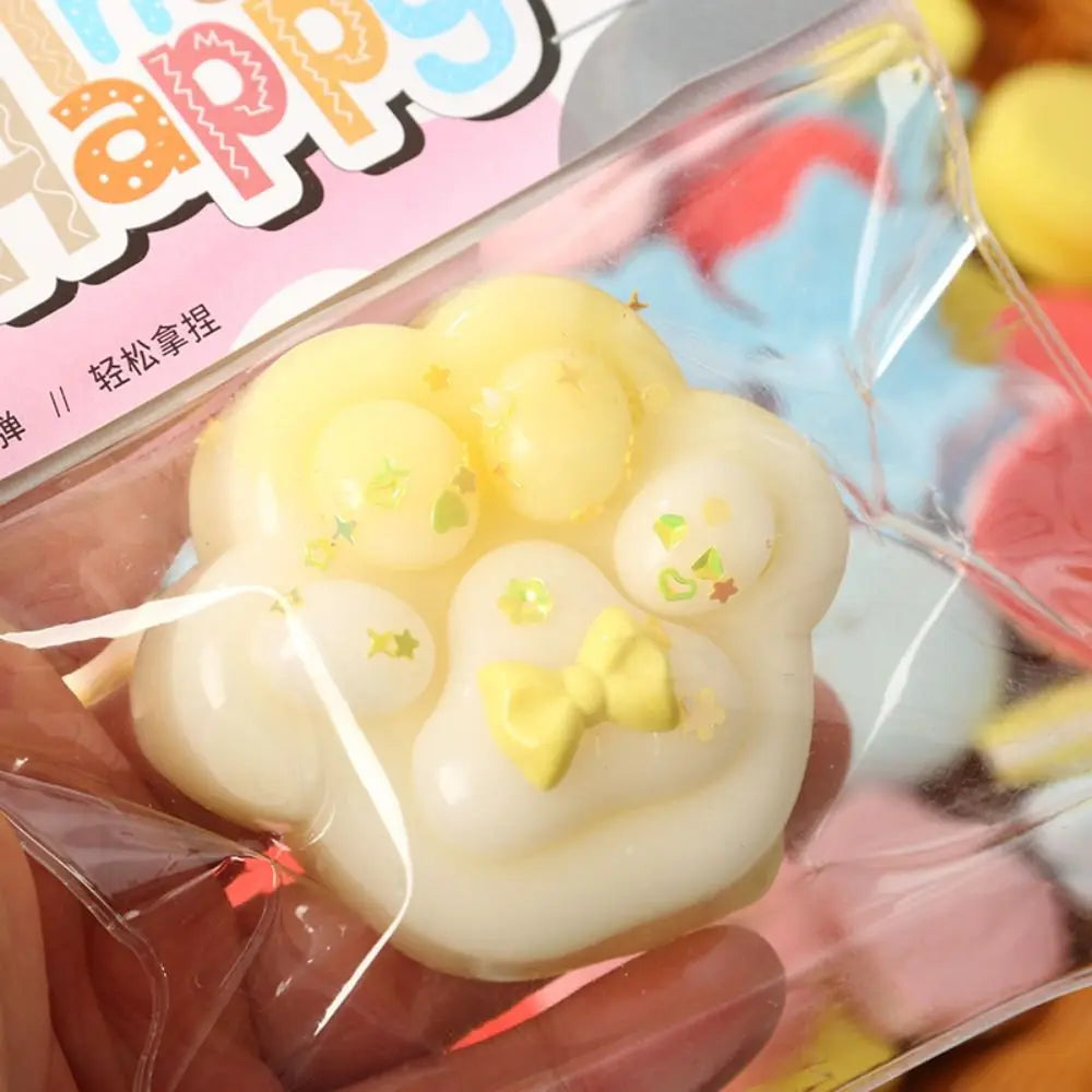 NOVO Brinquedo Fidget Anti-stress Mini Kawaii Pata de Gato TPR Pata de Gato Pequena Rosa Bonito Pé de Gato Brinquedo de Descompressão Brinquedo de Apertar