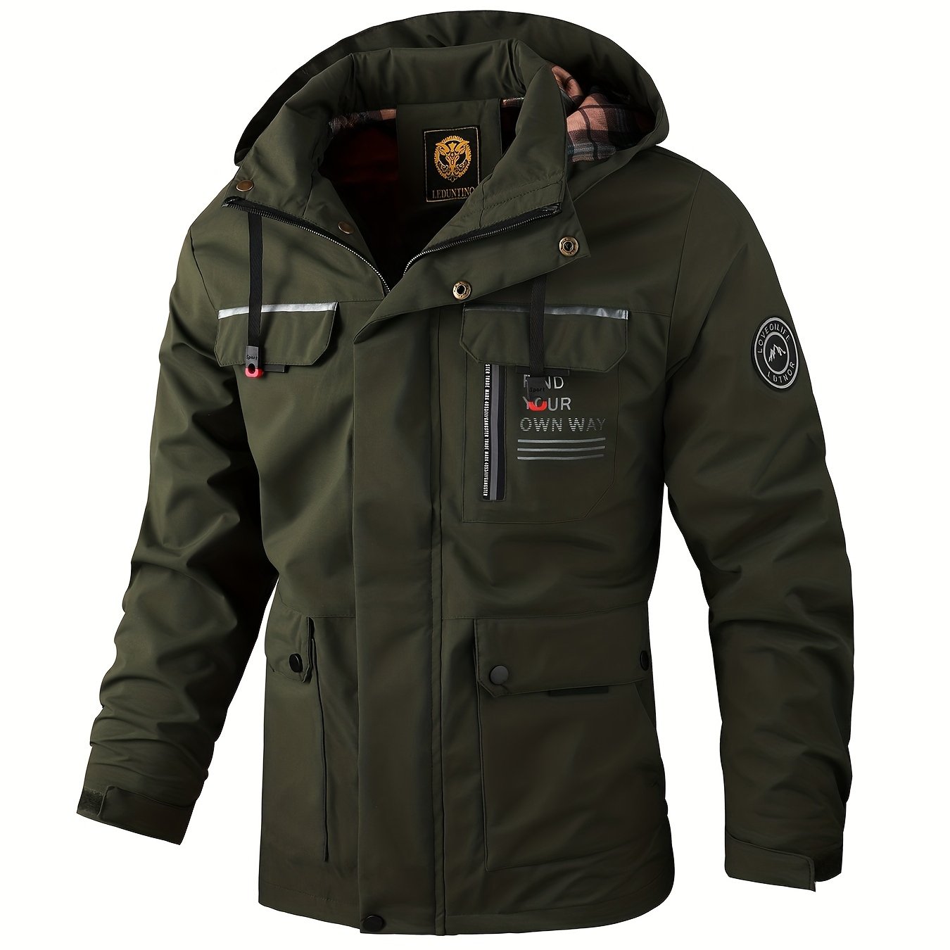 Casaco corta-vento casual masculino