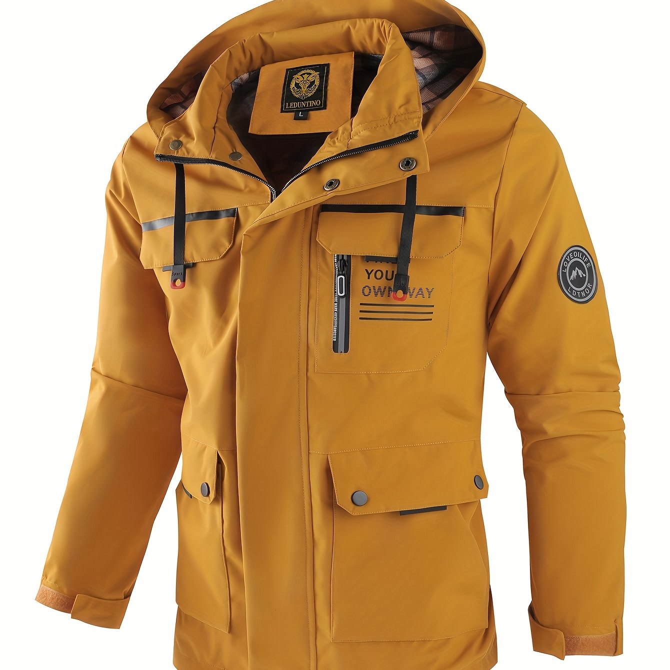 Casaco corta-vento casual masculino