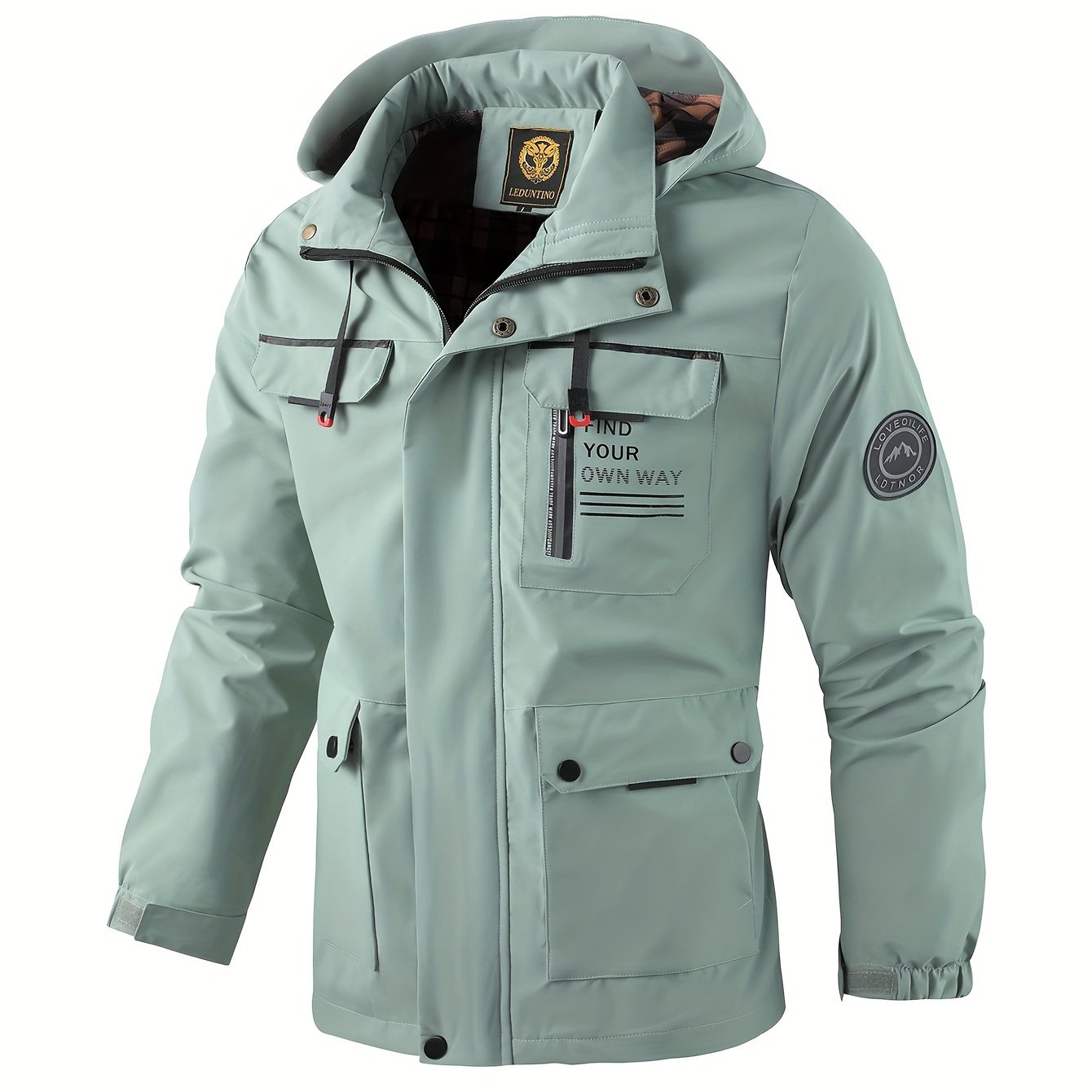 Casaco corta-vento casual masculino